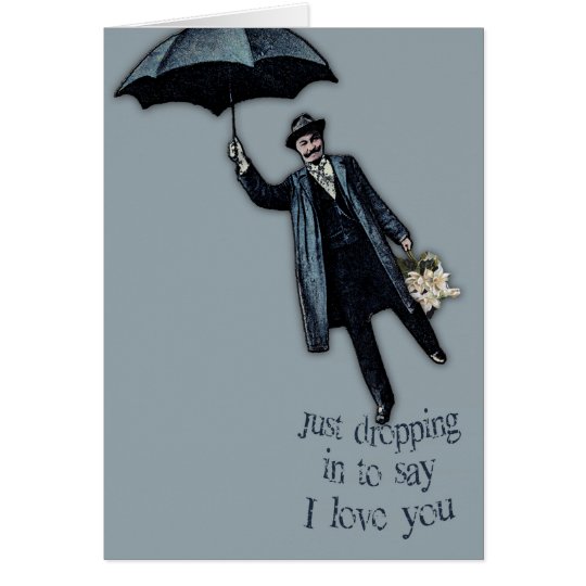 Just Dropping In Valentine Card