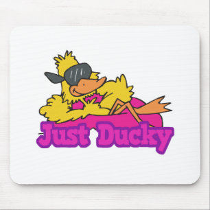 Just Duckie Duck on Raft Mouse Pad
