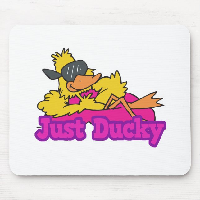 Just Duckie Duck on Raft Mouse Pad (Front)