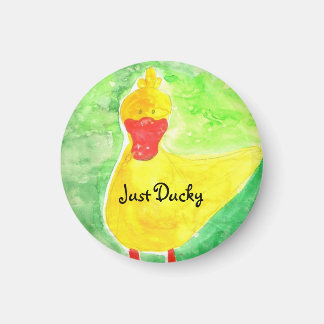 Just Ducky, duck magnet, bright and cheery gift Magnet