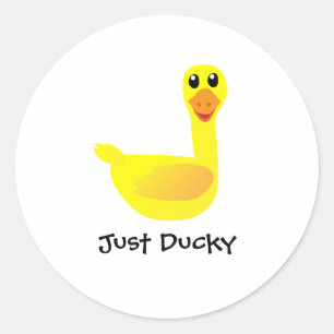 Just Ducky Humor Classic Round Sticker