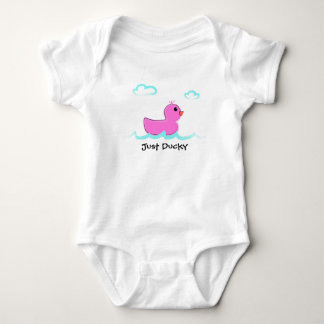 Just Ducky Pink Rubber Duck Baby Bodysuit