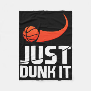 Just Dunk It! Bysketbyll Player Slam Dunk Gift Fleece Blanket