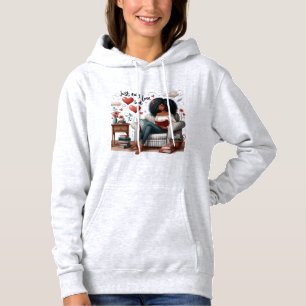 Just Easy Love Book, African American Girl Reading Hoodie