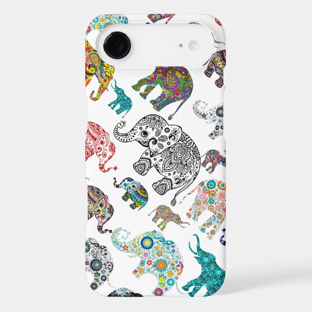 Just Elephant Random Pattern Case-Mate iPhone Case (Back)