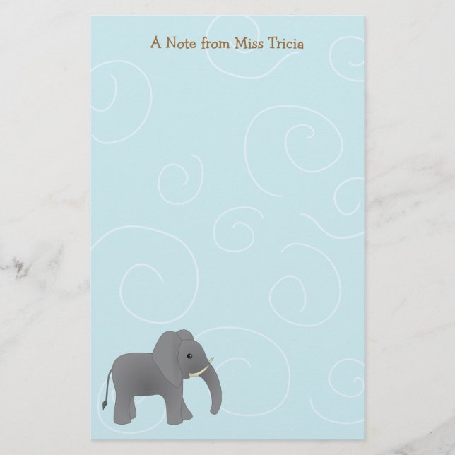 Just Elephant Stationery (Front)