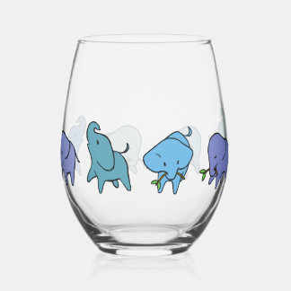 "Just Ellies" petit verre à vin sans pied éléphant