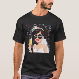 Just Engaged Bride Party Bachelorette Funny Gift T-Shirt