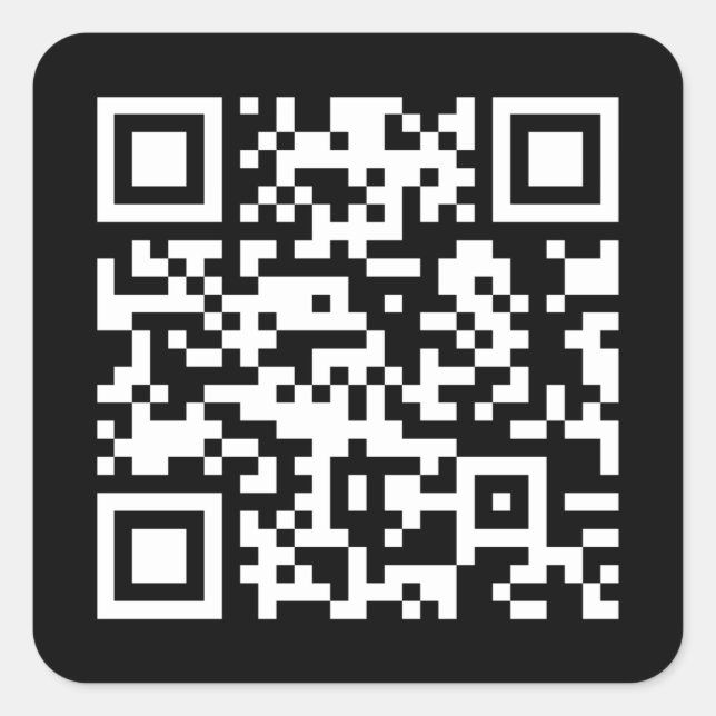 Just enter your website address to create QR code  Square Sticker (Front)