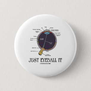 Just Eyeball It (Eye Anatomy Approximation Saying) 2 Inch Round Button
