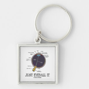 Just Eyeball It (Eye Anatomy Approximation Saying) Keychain