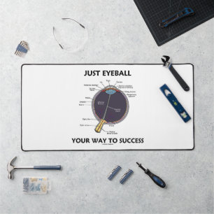 Just Eyeball Your Way To Success Eye Anatomy Humou Desk Mat