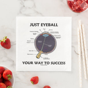 Just Eyeball Your Way To Success Eye Anatomy Humou Napkin