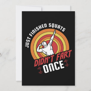 just finished squats didnt fast once tshirt invitation