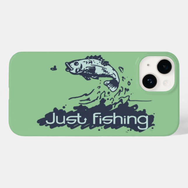 Just fishing fly fishing light green Case-Mate iPhone case (Back (Horizontal))