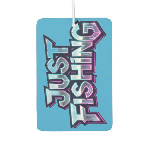 Just Fishing Neon Glow Funny Gift for Fisherman Air Freshener