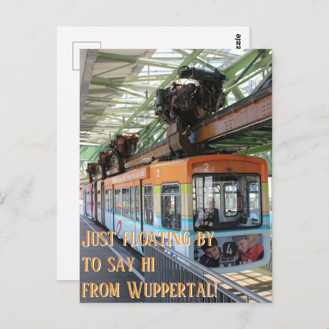 Just floating by to say hi from Wuppertal! Postcard (Front/Back)