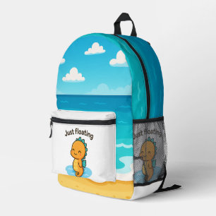 Just Floating – Cute Seahorse  Printed Backpack