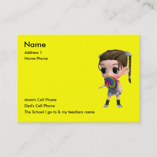 Just for Kids Calling Card