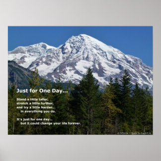 Just For One Day...Motivational Quote Poster