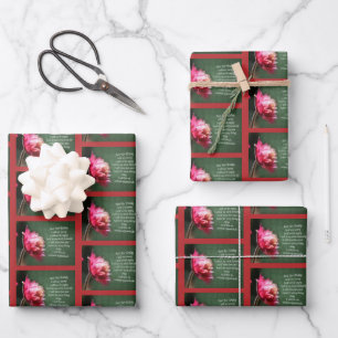 Just For Today Inspirational Reiki Floral   Wrapping Paper Sheet