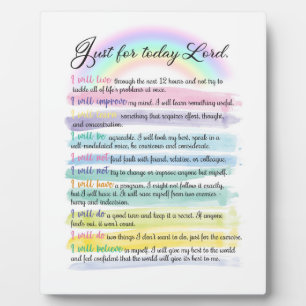 Just for today, Lord Plaque