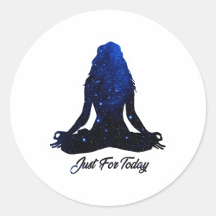 Just For Today Meditation Serenity Yoga Aa Na Sobe Classic Round Sticker