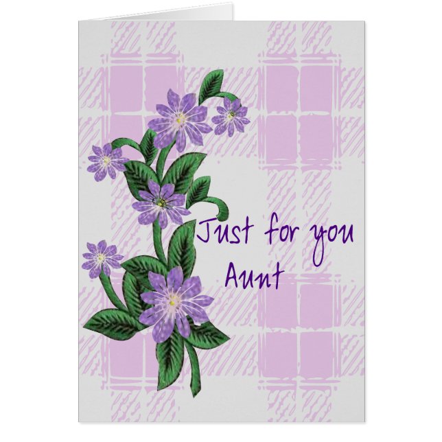 Just for you Aunt: (Front)