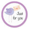 Just For You Bird With Envelope Sticker Round