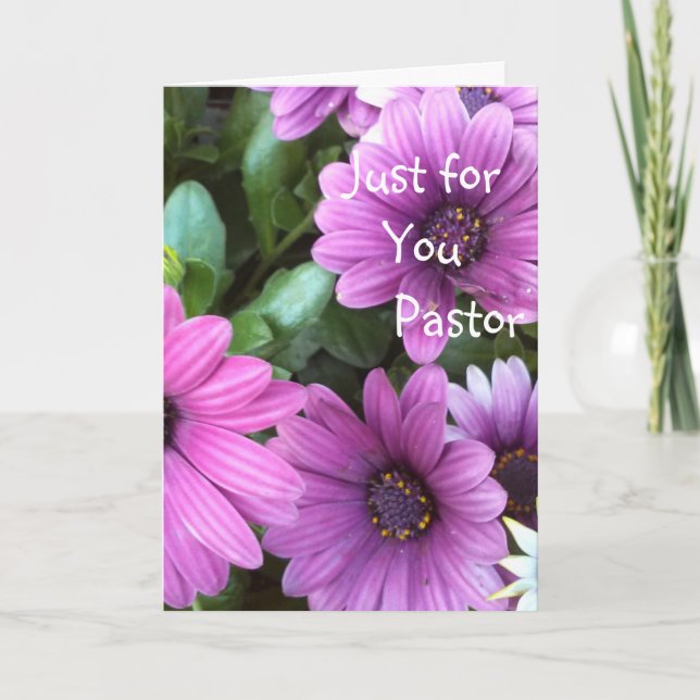 Just for You Pastor Thank You Card (Front)