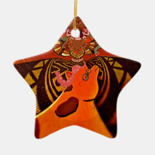 Just Funny Giraffe image design Ceramic Ornament