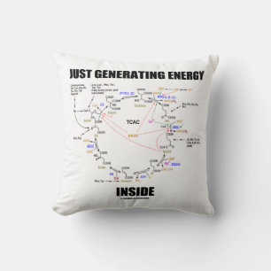 Just Generating Energy Inside Krebs Cycle Humour Throw Pillow
