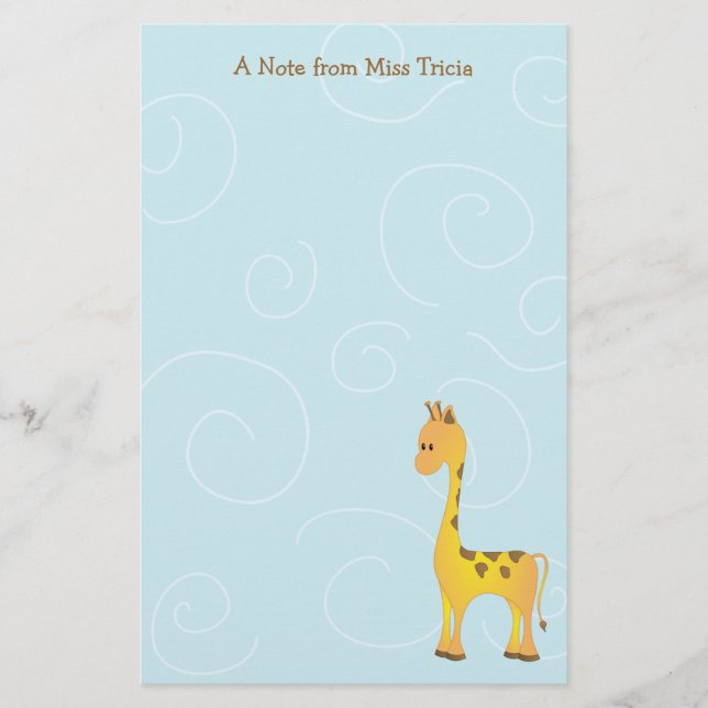 Just Giraffe Stationery (Front)