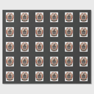 Just Girl Who Loves Cats Halloween Witch Fall Leav Wrapping Paper
