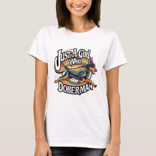 Just Girl Who Loves Doberman T-Shirt