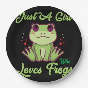 just-girl-who-loves-frogs design paper plate