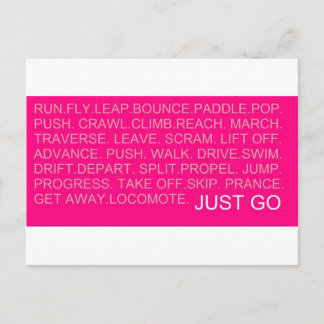 Just go... postcard
