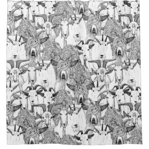 just goats black white