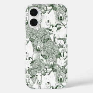 just goats dark green iPhone 16 case