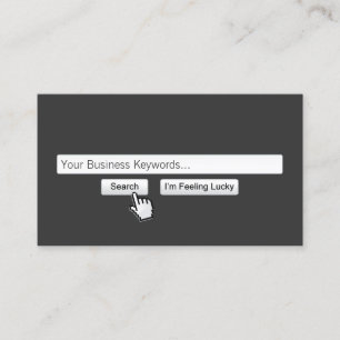 Just Google My Keywords Dark Grey Business Card