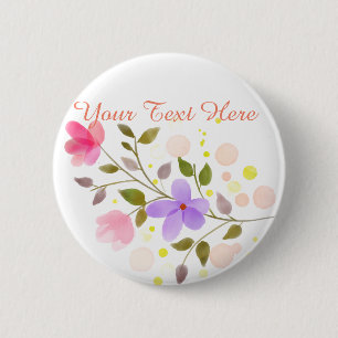 Just Gorgeous Flowers 2 Inch Round Button