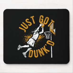 Just Got Dunk'd Sketll Ptism Slam Dunk Mouse Pad
