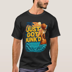 Just Got Dunked Funny Baptism Jesus Playing Basket T-Shirt