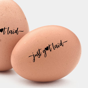 just got laid egg mini stamp