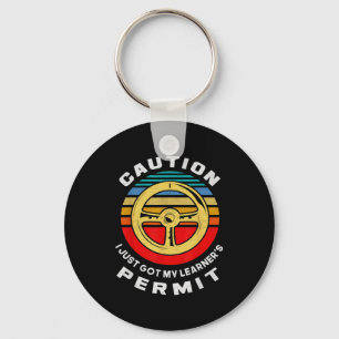 Just Got Learner's Permit Boys Girls Funny New Dri Keychain