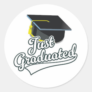 Just Graduated! Classic Round Sticker