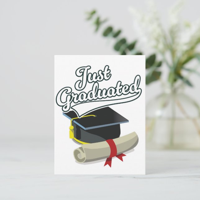 Just Graduated!  Holiday Postcard (Standing Front)