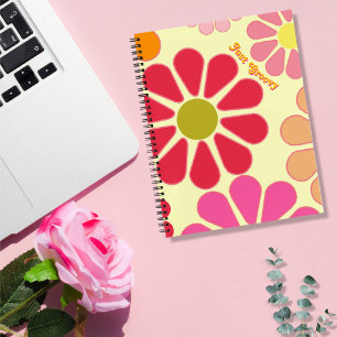 Just Groovy Floral Spiral Notebook