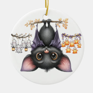 Just hanging around, Bats Ceramic Ornament