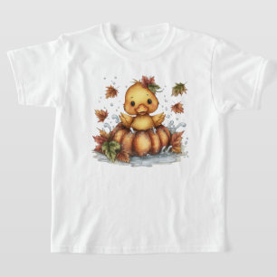 Just hanging around, Fall Duck Playing In Pumpkin T-Shirt